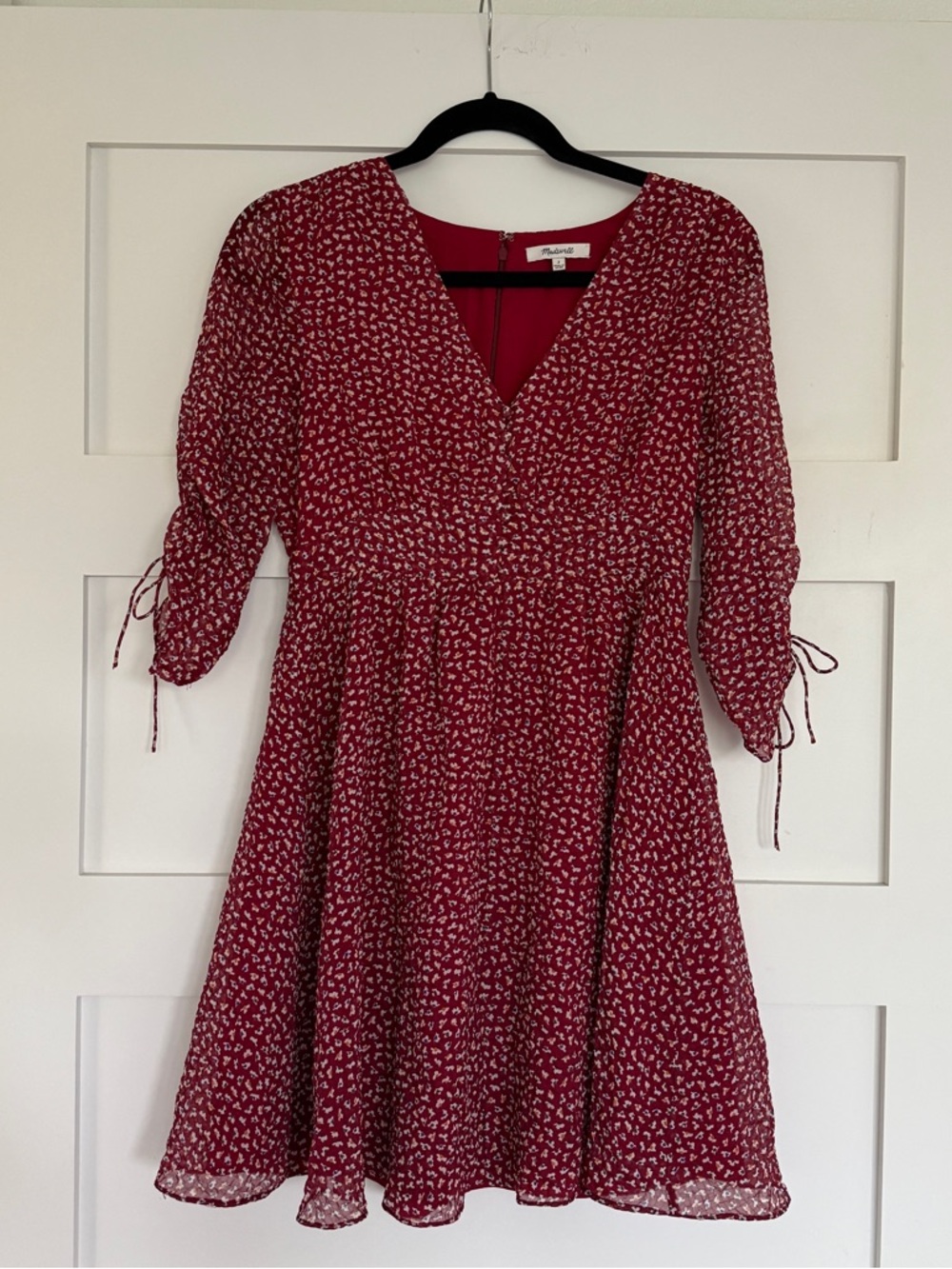 Madewell Red Floral Mini Dress